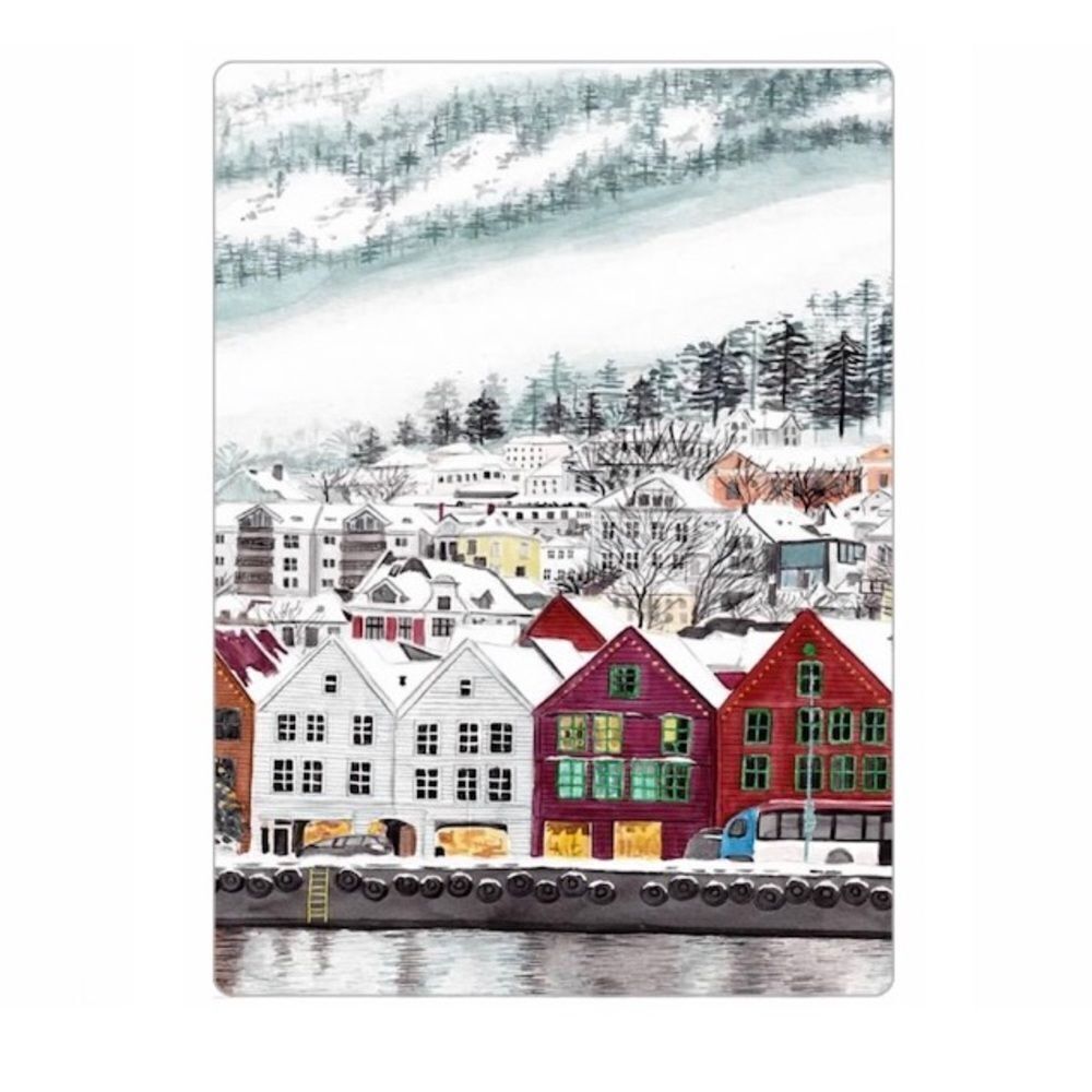 Bergen Norway Travel Art Magnet